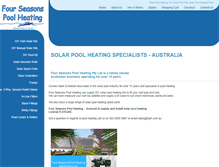 Tablet Screenshot of fourseasonspoolheating.com.au